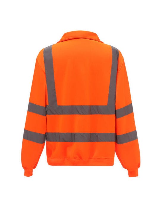 Yoko HVK06 Hi Vis 1/4 Zip Sweatshirt - Hi Vis Orange