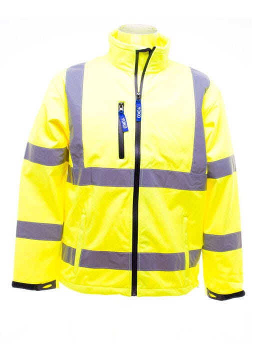Yoko HVK09 Hi-Vis Softshell Jacket - Hi-Vis Yellow