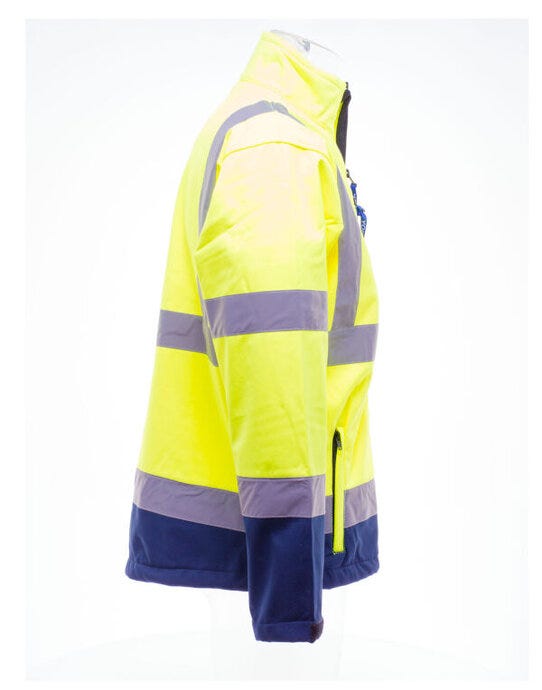 Yoko HVK09 Hi-Vis Softshell Jacket - Hi-Vis Yellow/Navy