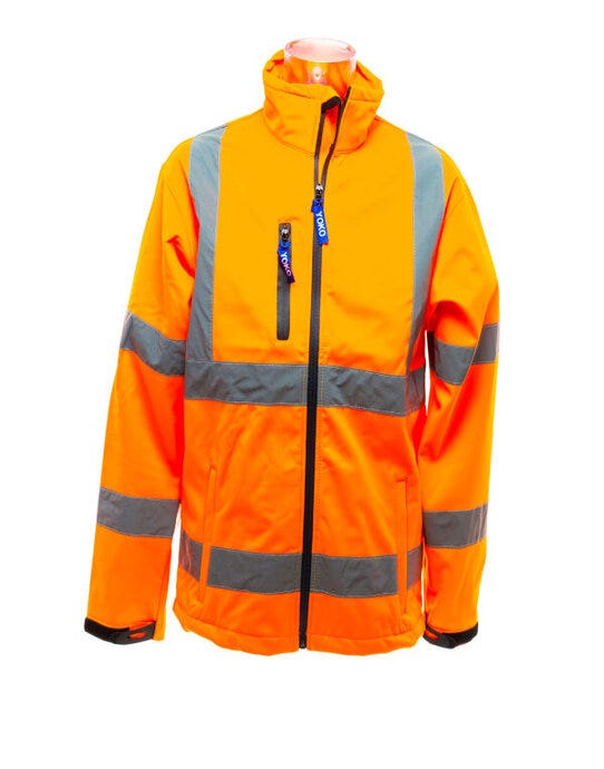 Yoko HVK09 Hi-Vis Softshell Jacket - Hi Vis Orange