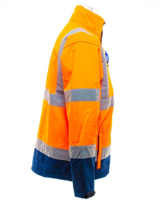 Yoko HVK09 Hi-Vis Softshell Jacket - Hi Vis Orange/Navy