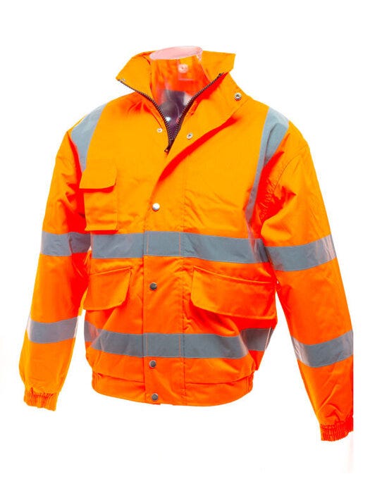Yoko HVP211 Hi-Vis Bomber Jacket - Hi Vis Orange