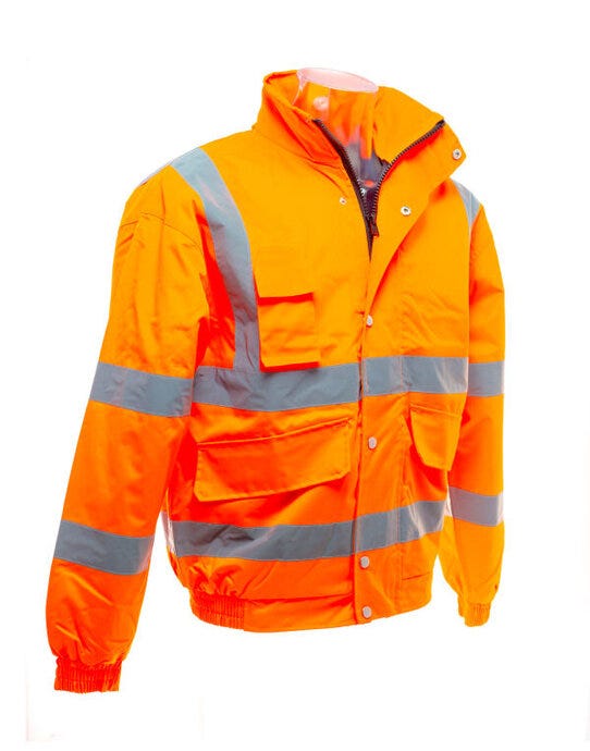 Yoko HVP211 Hi-Vis Bomber Jacket - Hi Vis Orange