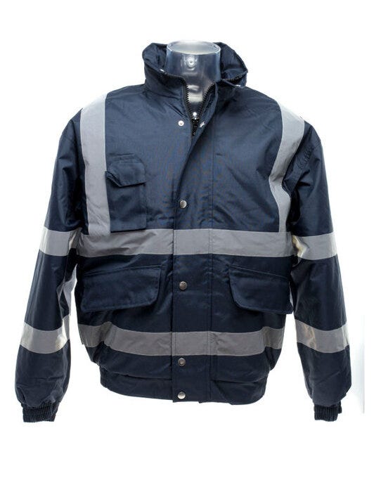 Yoko HVP211 Hi-Vis Bomber Jacket - Navy