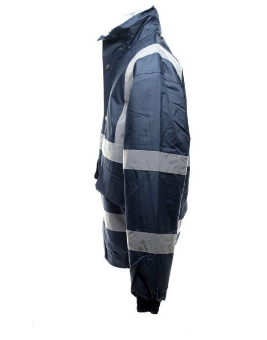 Yoko HVP211 Hi-Vis Bomber Jacket - Navy