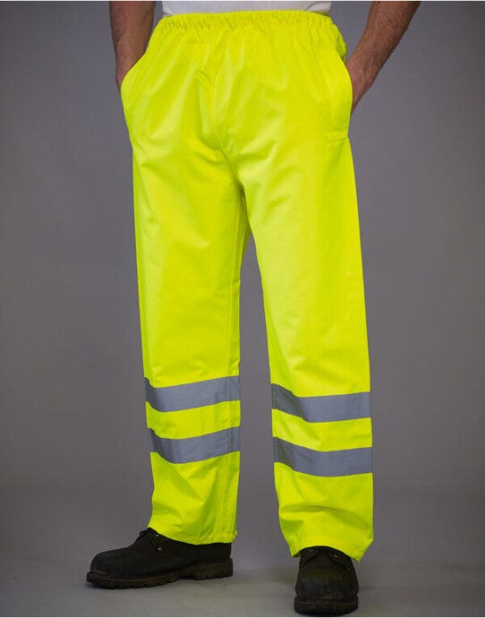 Yoko HVS461 Hi-Vis Waterproof Contractor Trs - Hi-Vis Yellow