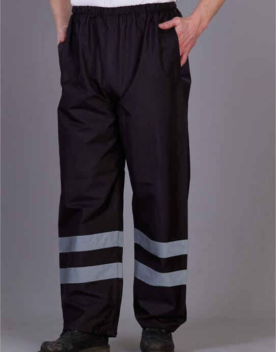 Yoko HVS461 Hi-Vis Waterproof Contractor Trs - Black