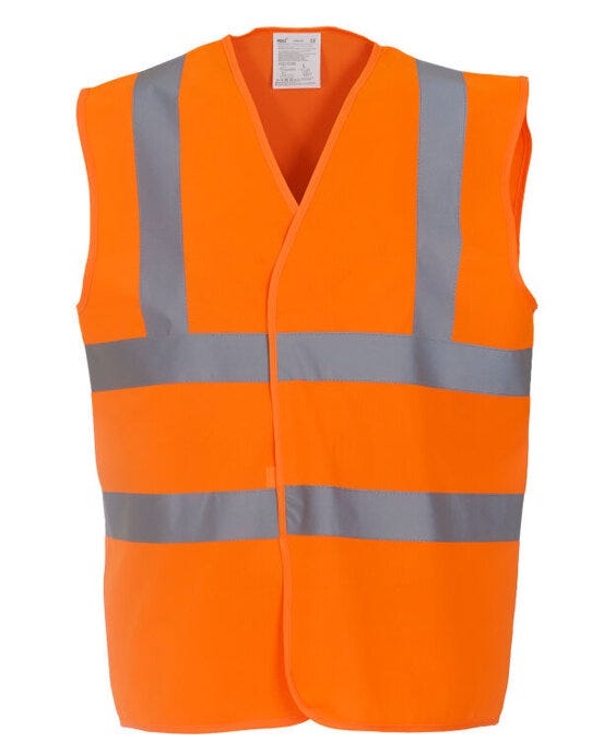 Yoko HVW100 Hi-Vis Waistcoat - Hi Vis Orange