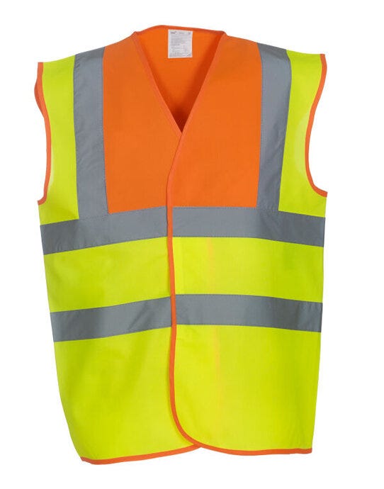Yoko HVW100 Hi-Vis Waistcoat - Hi Vis Yellow/Orange