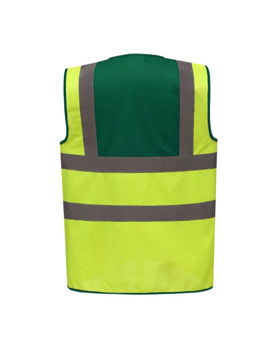 Yoko HVW100TT Two Tone Class 1 Waistcoat - Hi Vis Yellow/Green