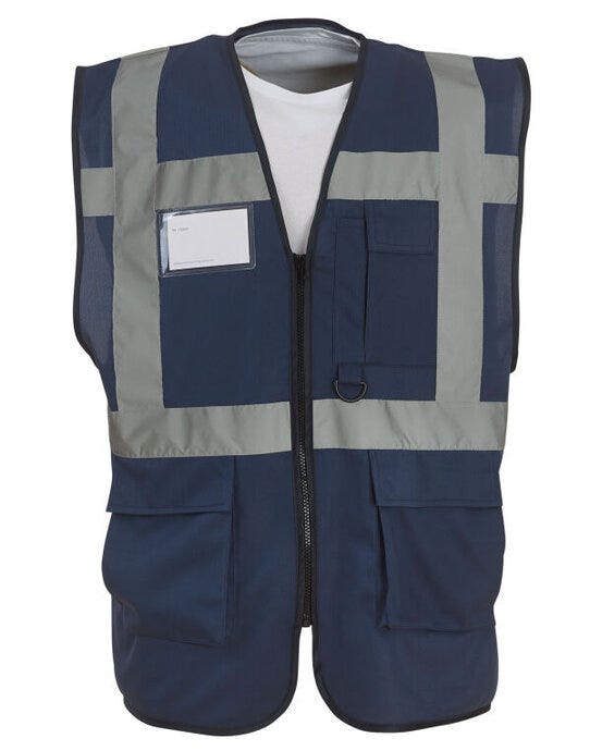 Yoko HVW801 Hi Vis Executive Vest - Navy