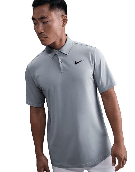 Nike IB0273 Dri-Fit Good Polo Solid SS - Wolf Grey/White