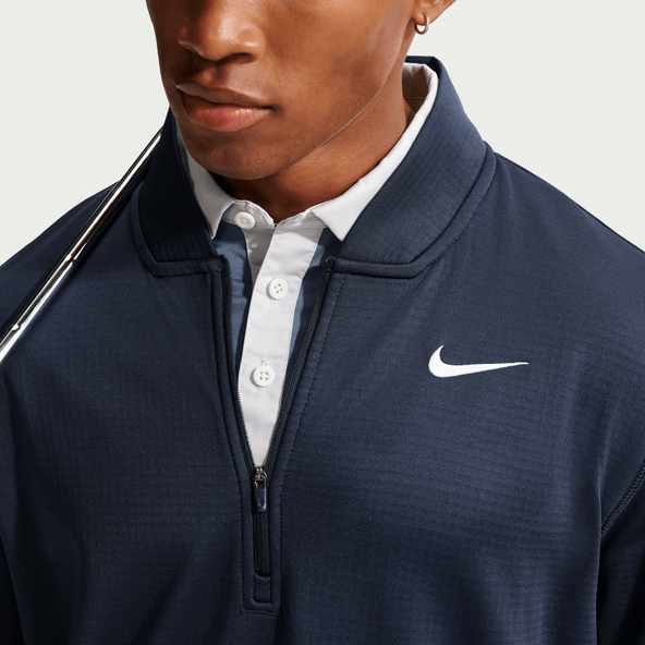 Nike IU2629 Velocity Therma-Fit 1/2 Zip Top - College Navy/White