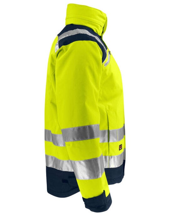 Jobman JM1347 Winter Jacket Star Hi-Vis - Yellow/Navy