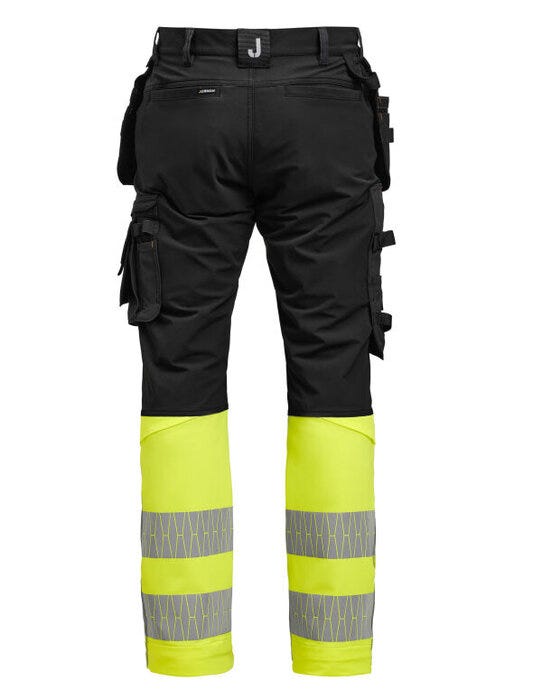 Jobman JM2392 Craftsman Trousers Stretch Hi-Vis - Black/Yellow