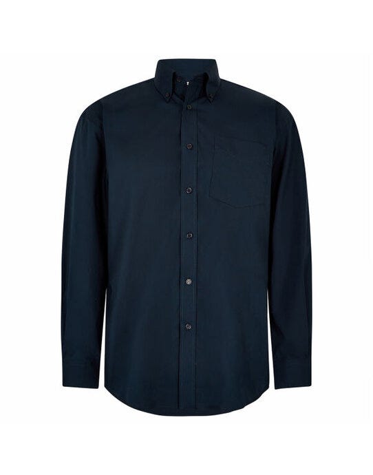 Kustom Kit KK105 Mens LS Classic Oxford Shirt - Dark Navy