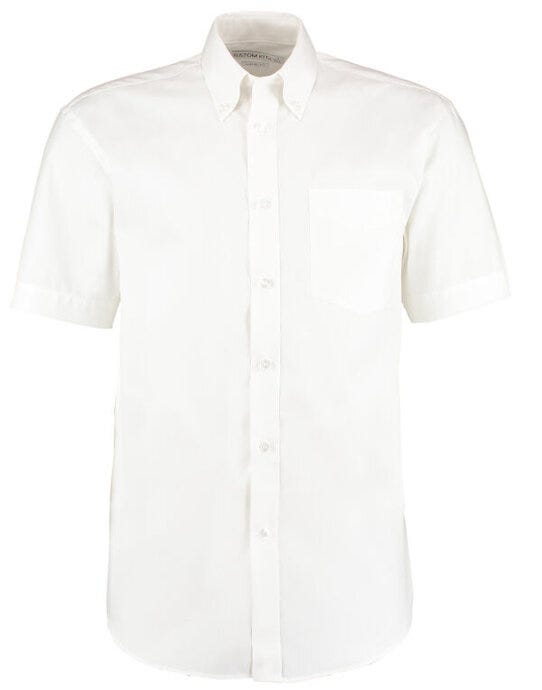 Kustom Kit KK109 Mens SS Classic Oxford Shirt - White