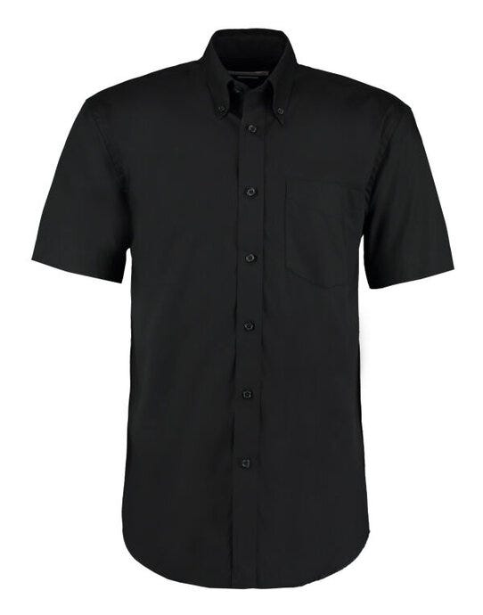Kustom Kit KK109 Mens SS Classic Oxford Shirt - Black