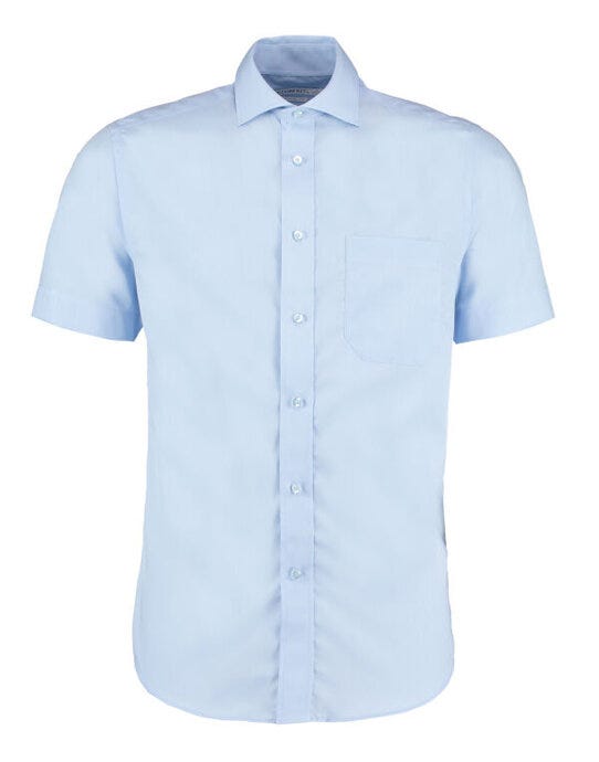 Kustom Kit KK115 Mens SS Non Iron Shirt - Light Blue
