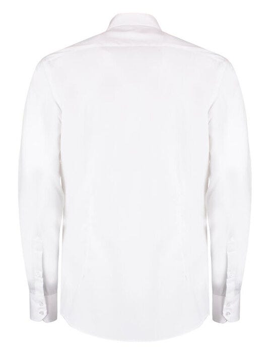 Kustom Kit KK139 Men LS Slim Oxford Twil Shirt - White
