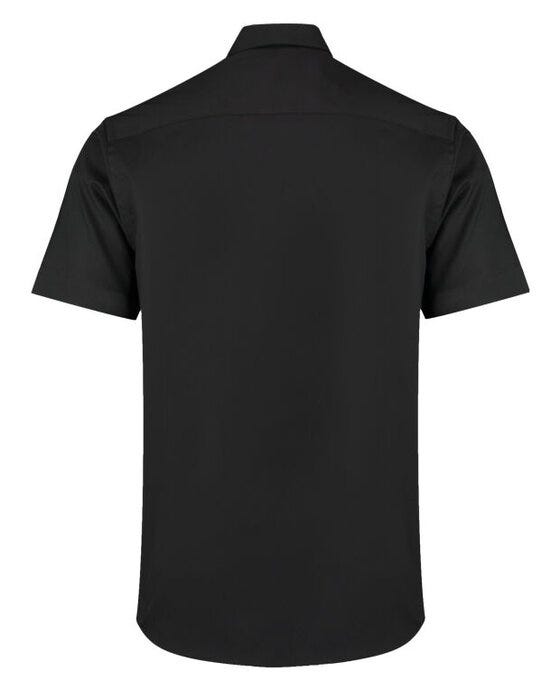 Kustom Kit KK187 Mens SS Tailored Oxford Shirt - Black