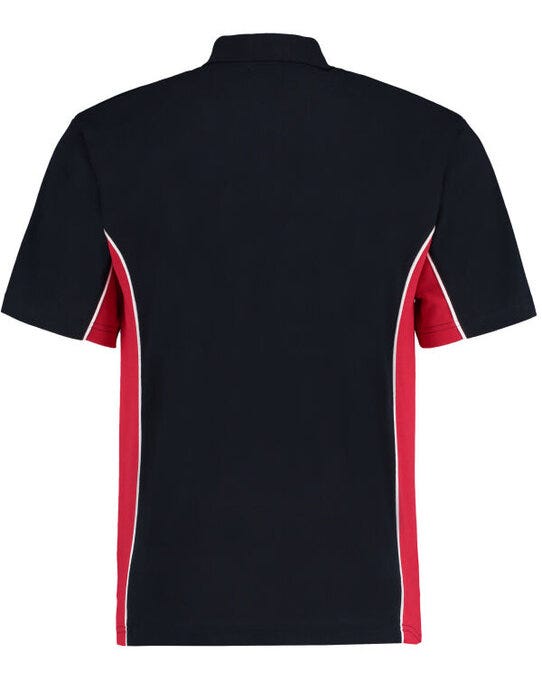 Kustom Kit KK475 Mens Classic Track Polo - Navy/Red/White