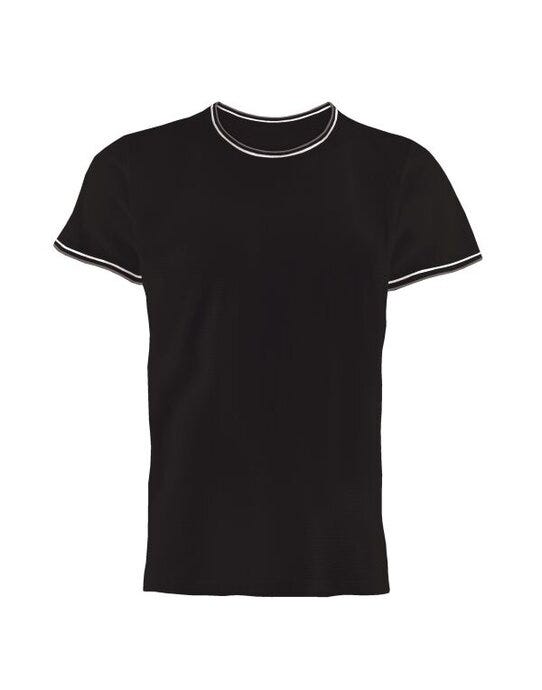 Kustom Kit KK519 Mens Fashion Fit Tipped Tee - Black/White/Grey