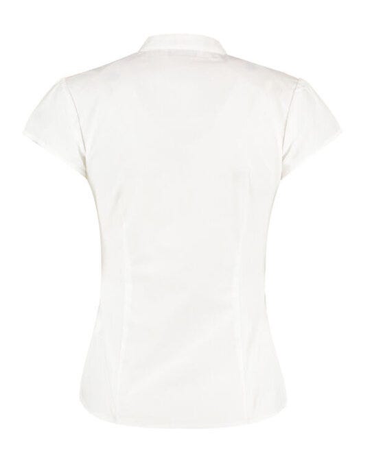 Kustom Kit KK727 Ladies Mandarin Collar Blouse - White