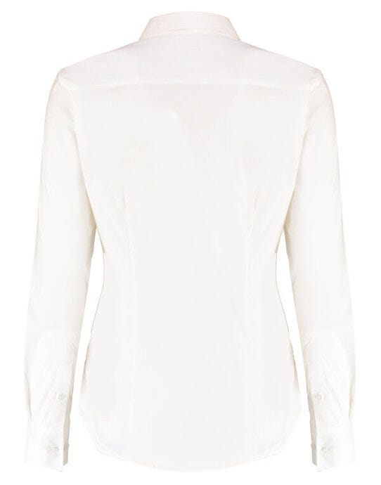 Kustom Kit KK782 Lady LS Stretch Oxford Shirt - White