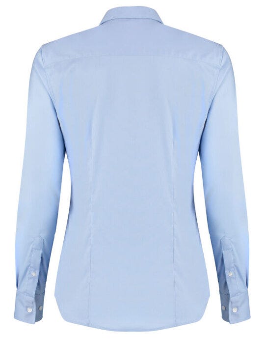 Kustom Kit KK782 Lady LS Stretch Oxford Shirt - Light Blue