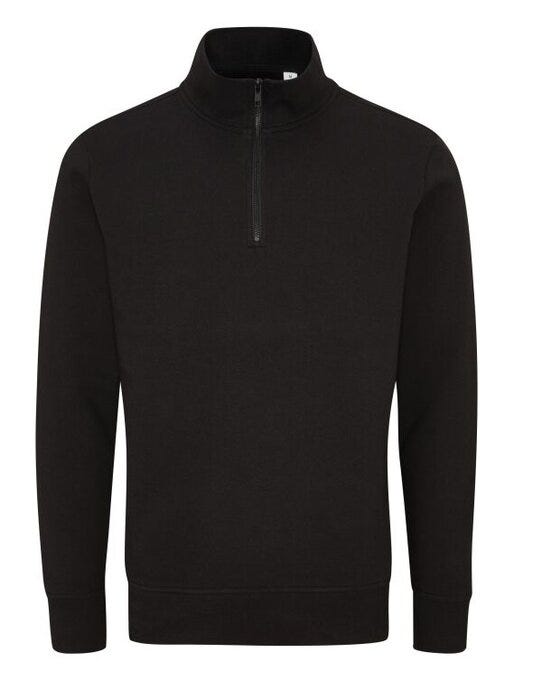 Mantis M197 Unisex Organic 1/4 Zip Sweat - Black