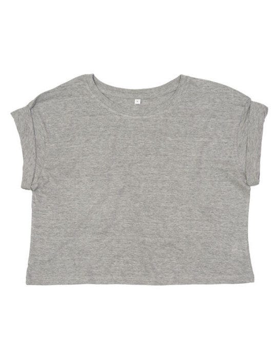 Mantis M96 Womens Crop Top T - Heather Grey Melange