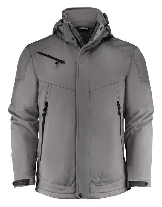 Printer Essentials PE2261035 Men Skeleton Softshel - Steel Grey