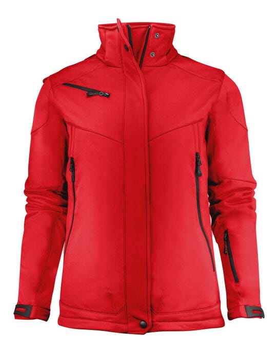 Printer Essentials PE2261041 Printer Ladies Skeleton Softshell Jacket - Red
