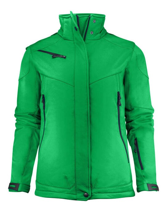 Printer Essentials PE2261041 Printer Ladies Skeleton Softshell Jacket - Fresh Green