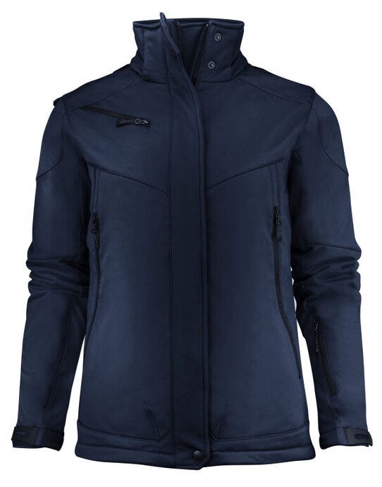Printer Essentials PE2261041 Printer Ladies Skeleton Softshell Jacket - Dark Navy
