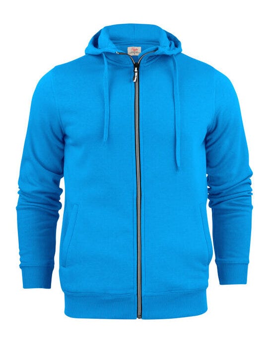 Printer Essentials PE2262051 Printer Mens Overhead Full Zip Hoodie - Ocean Blue