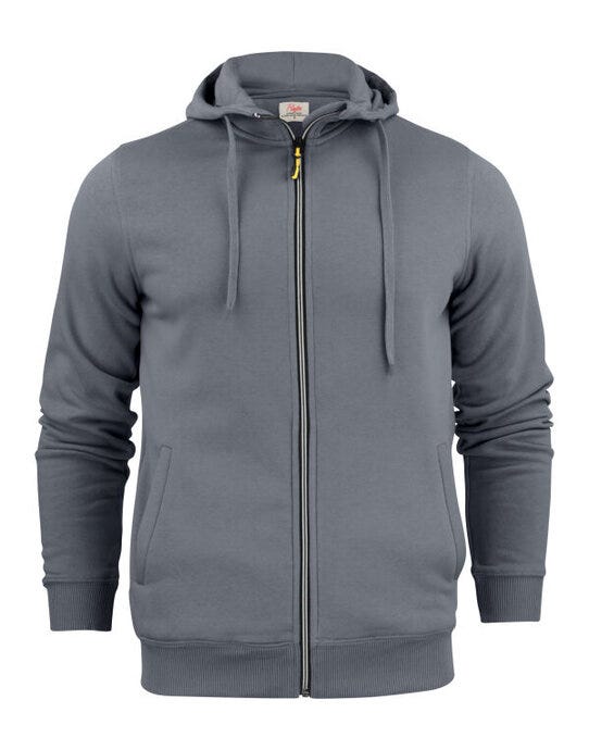 Printer Essentials PE2262051 Printer Mens Overhead Full Zip Hoodie - Steel Grey