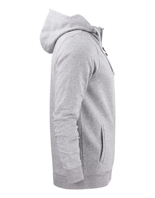 Printer Essentials PE2262051 Printer Mens Overhead Full Zip Hoodie - Grey Melange