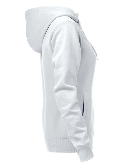 Printer Essentials PE2262052 Printer Ladies Overhead Full Zip Hoody - White