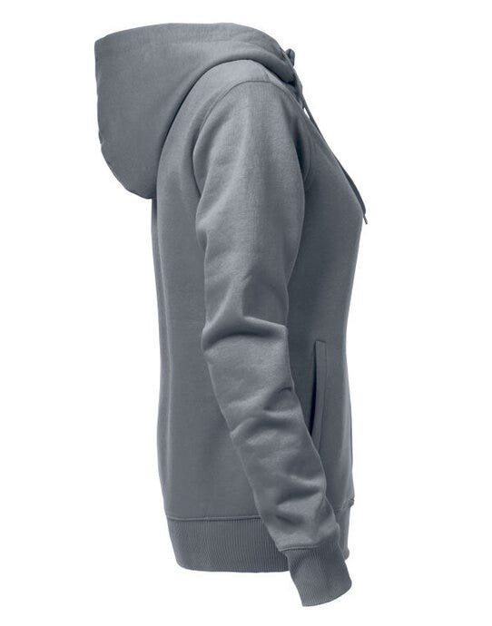 Printer Essentials PE2262052 Printer Ladies Overhead Full Zip Hoody - Steel Grey