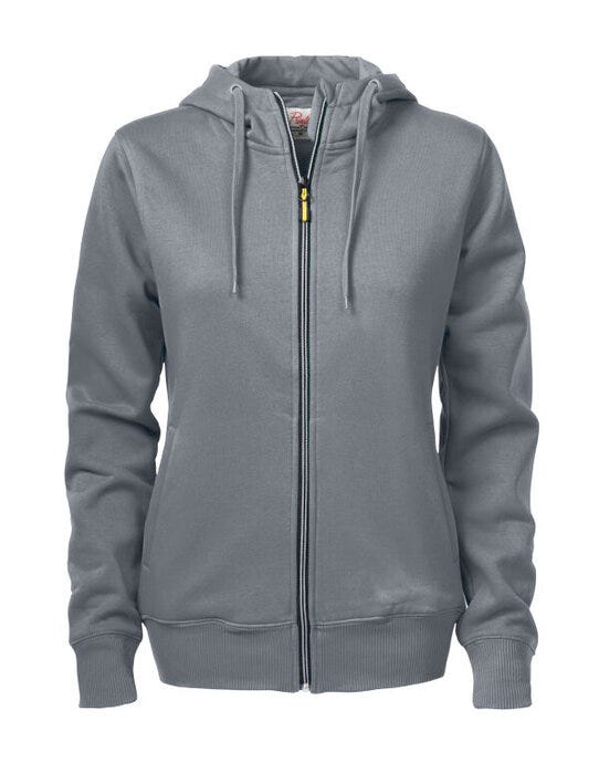 Printer Essentials PE2262052 Printer Ladies Overhead Full Zip Hoody - Steel Grey
