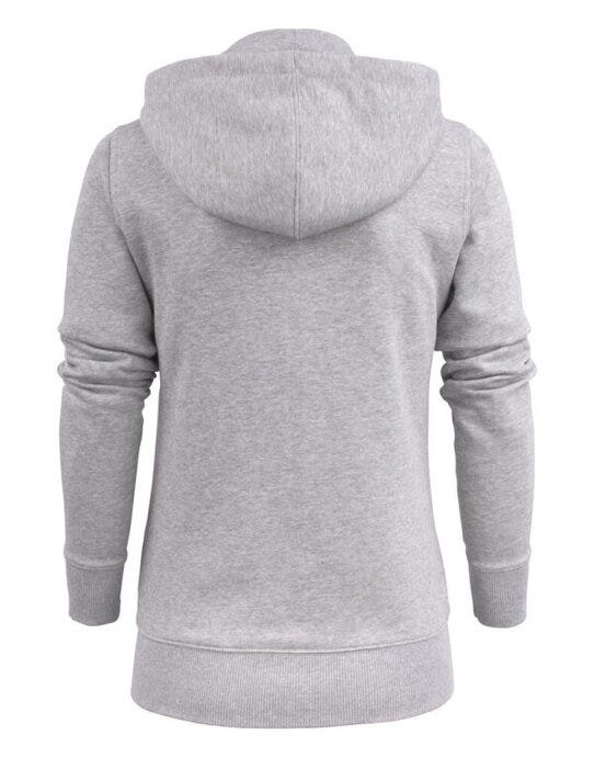 Printer Essentials PE2262052 Printer Ladies Overhead Full Zip Hoody - Grey Melange
