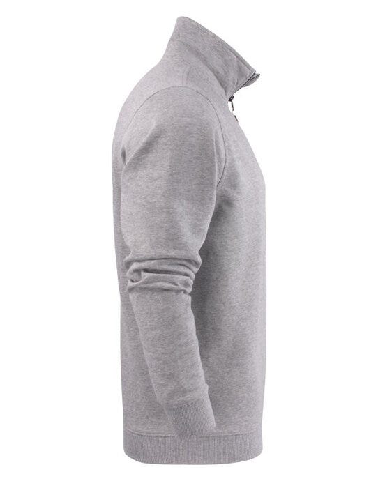 Printer Essentials PE2262053 Printer Mens Rounders RXS 1/2 Zip - Grey Melange