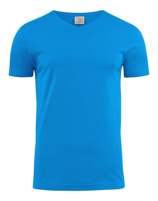 Printer Essentials PE2264024 Printer Mens Heavy V T-Shirt - Ocean Blue