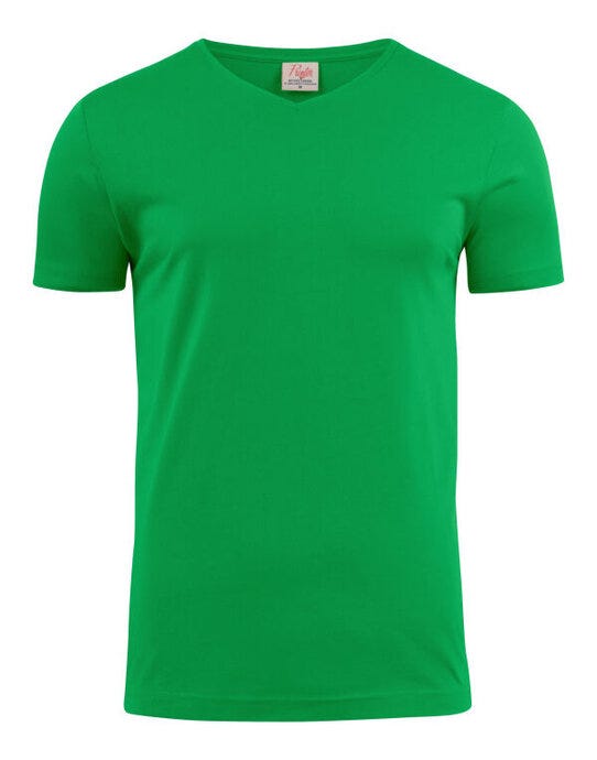 Printer Essentials PE2264024 Printer Mens Heavy V T-Shirt - Fresh Green