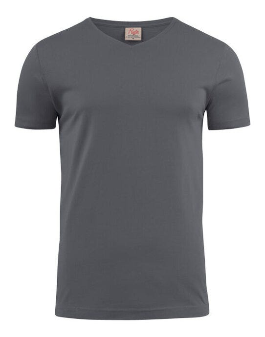 Printer Essentials PE2264024 Printer Mens Heavy V T-Shirt - Steel Grey