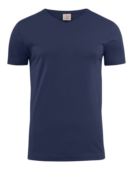 Printer Essentials PE2264024 Printer Mens Heavy V T-Shirt - Dark Navy