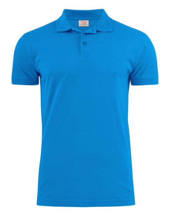 Printer Essentials PE2265020 Printer Mens Surf Stretch Polo - Ocean Blue