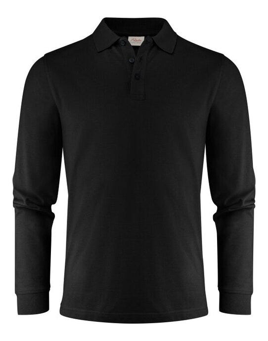 Printer Essentials PE2265026 Printer Mens Surf Pro LS Polo - Black